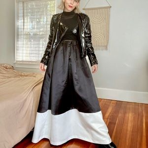 MARE MARE COLORBLOCK A-LINE MAXI SKIRT